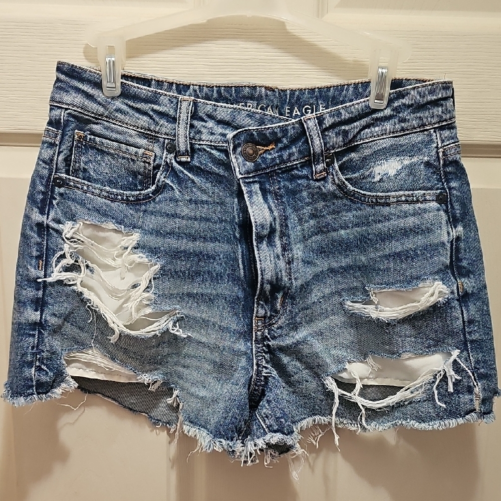 NWOT- American Eagle Outfitters High-Waisted Strigid Mom Shorts Size 8